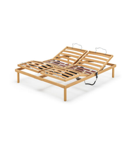 Rete con doghe in legno / telaio in legno / movimento a 4 sezioni / motorizzata