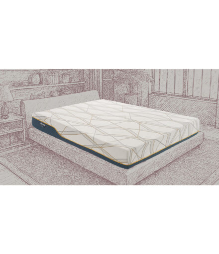 Materasso Formabed Nedo in memory multistrato con rivestimento geometrico contemporaneo